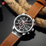 Leather Chronograph Quartz Watch