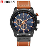 Leather Chronograph Quartz Watch