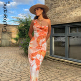 Tie Die Print Midi Dress