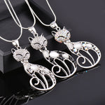 Rhinestone Cat Pendant