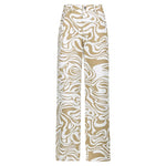 Zebra-Print Casual Pants