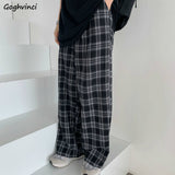 Women's Casual Oversized Plaid Pants