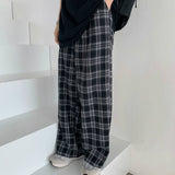 Women's Casual Oversized Plaid Pants