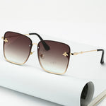 Oversize Rimless Square Bee Sunglasses