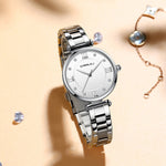 Sleek Stainless Steel Women's Wrist Watch