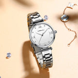 Sleek Stainless Steel Women's Wrist Watch