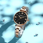 Sleek Stainless Steel Women's Wrist Watch