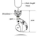 Rhinestone Cat Pendant