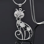 Rhinestone Cat Pendant