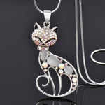 Rhinestone Cat Pendant