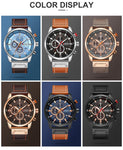 Leather Chronograph Quartz Watch
