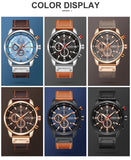 Leather Chronograph Quartz Watch